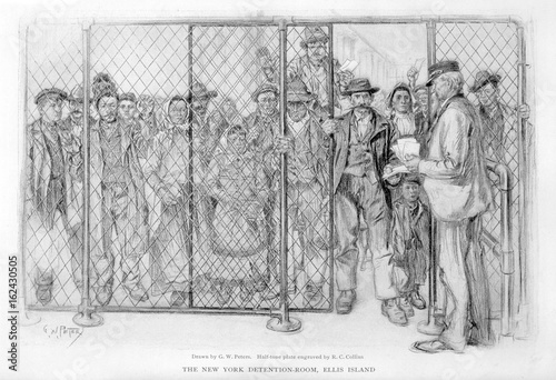 Immigrants arriving at Ellis Island New York. Date: 1903