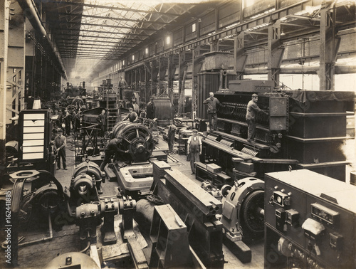 Factory Interior - circa 1900. Date: early 20th century