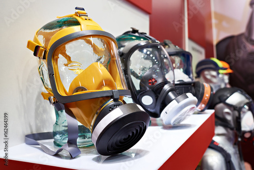 Industrial protective face masks for hazardous work