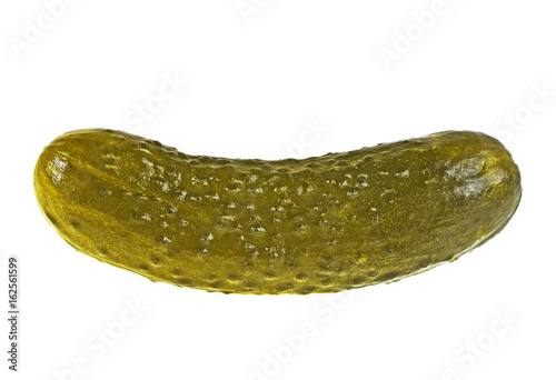 Marinated pickled cucumber isolated on white background