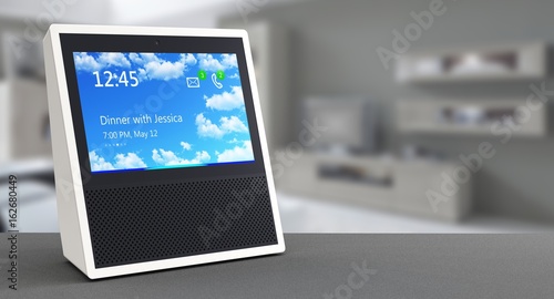 Smart speaker with voice control and display
