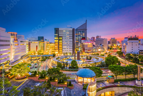 Hamamatsu City, Shizuoka, Japan cityscape at dusk.