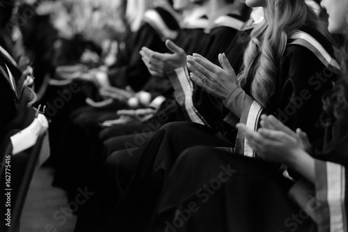 Graduates of the University in the traditional academic mantle at the solemn ceremony of awarding diplomas