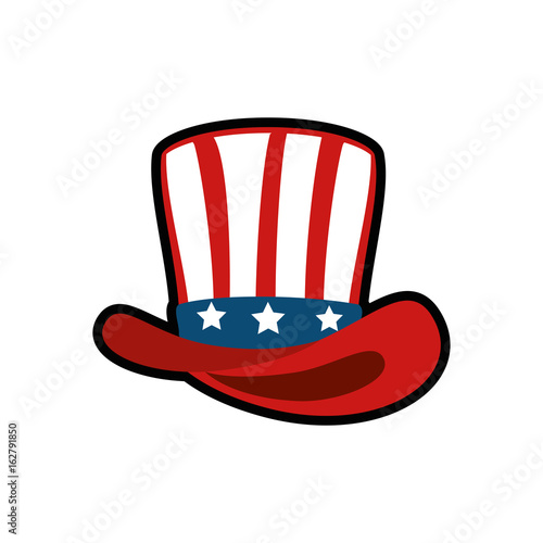 Uncle sam hat icon vector illustration graphic design