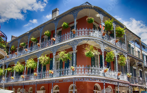 Old Building with Balconies in New Orleans