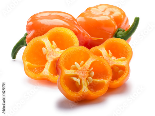 Orange Habanero chiles, paths