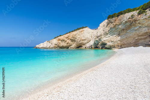 Porto Katsiki beach on the Ionian sea, Lefkada island, Greece.