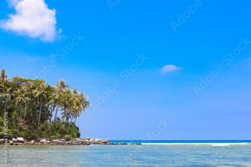 Tropical island for summer season background.