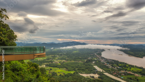 Landmark of Sky walk , pha tak sue Nongkhai City, Thailand