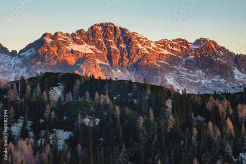Morning view from Komna, Julian Alps.