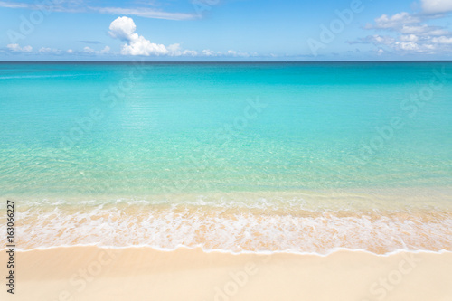 Calm tropical beach with turquoise water