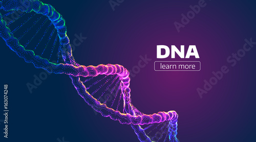Abstract vector DNA structure. Medical science background