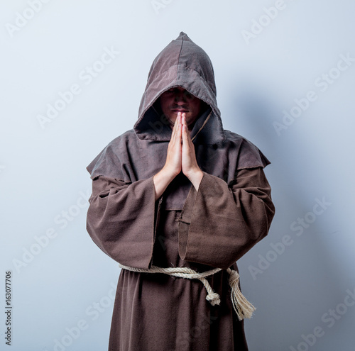 Portrait of Young catholic monk