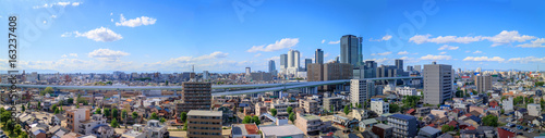 日本の都市 名古屋のパノラマ写真