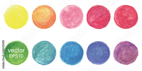 Vector watercolor circle background