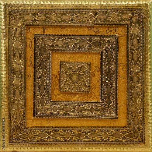 Indian / Arabesque Metal Background - Golden