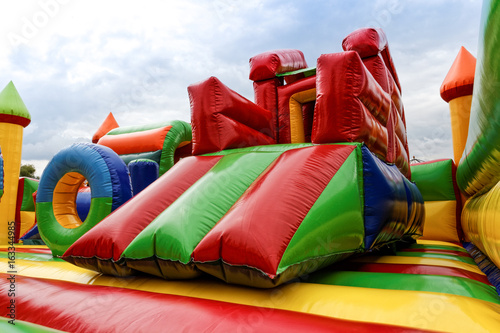 Inflatable slide for kids in playground