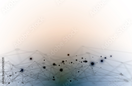 Neural network concept. Connected cells with links. High technology process. Abstract background