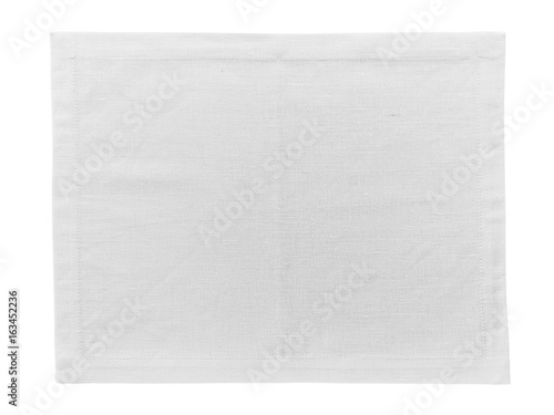 White napkin isolated on white