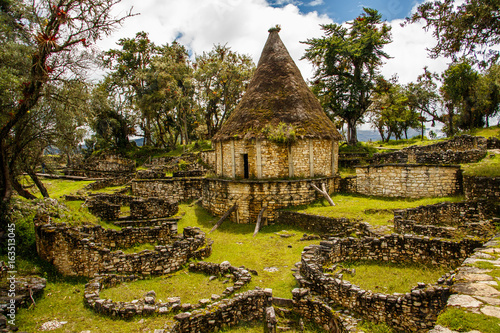 Famous view of Lost city Kuelap, Peru