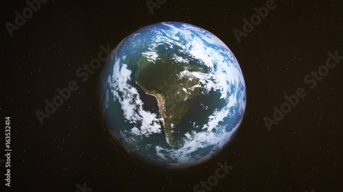 Realistic Earth around South America