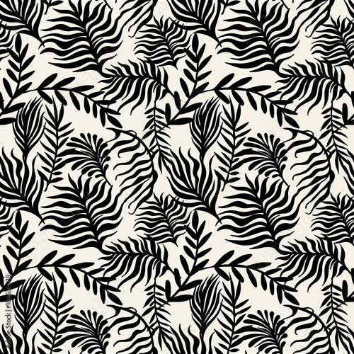 Seamless textile pattern print .Fashion trendy expressive hand drawn ink strokes