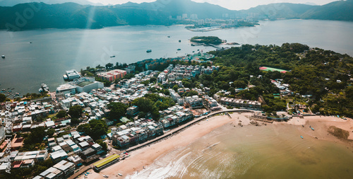 Aerial view of Peng Chau Island, Hong Kong