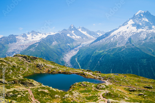 Mont Blanc and lake