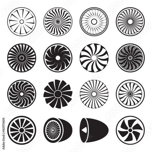 Turbine icons. Vector illustration