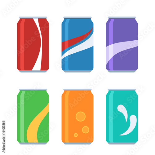 Icon set soda cans