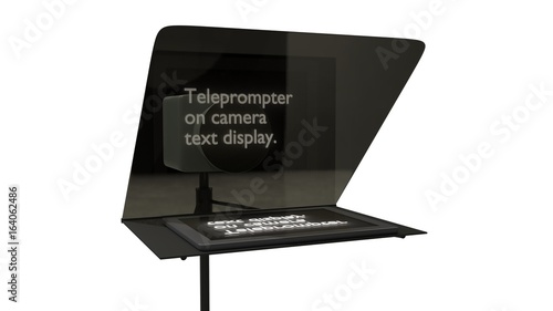 television teleprompter with camera studio 3d illustration