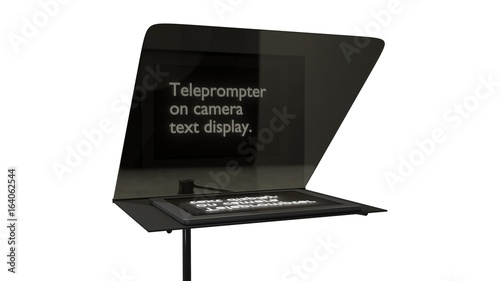 television teleprompter without camera 3d illustration