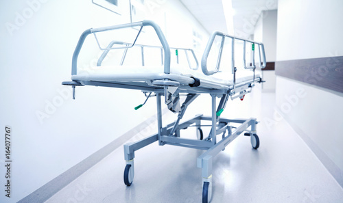 hospital gurney or stretcher at emergency room