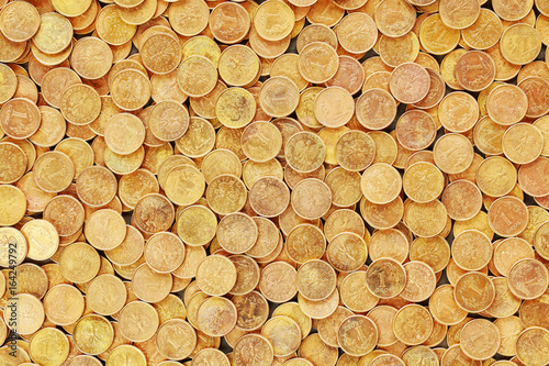 Background made of polish coins.