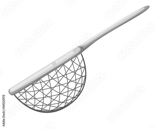 An icon for colander in flat style on grey background. Vector illustration Web site page and mobile app design vector element.