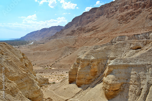 Mountainous Judean desert landscape, Israel.