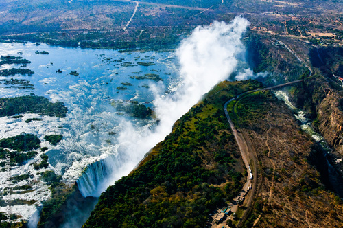 Ariel view of Victoria Falls