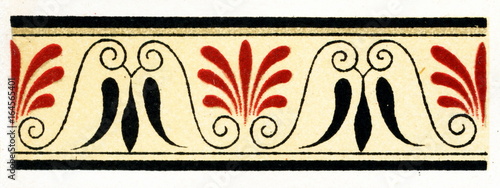 Palmette motif from ancient greek pottery (from Meyers Lexikon, 1896, 13/248/249)