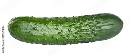 Fresh raw cucumber isolated on white background
