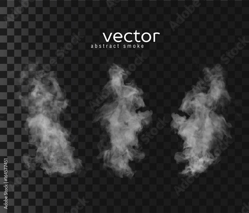 Vector illustration of smoky shapes.