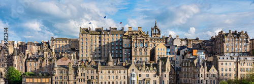 Panoramic view of the traditional architecture Edinburgh's medieval Old Town, part of the UNESCO World Heritage.