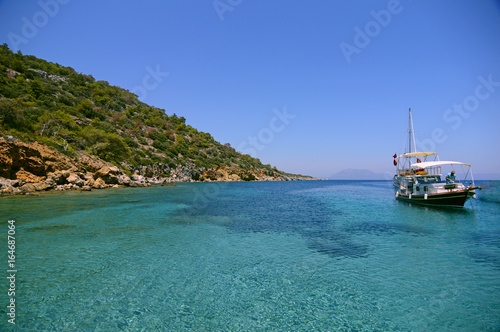 Boats and Yatch in the Aegean Sea, Datca, Mugla, Turkey