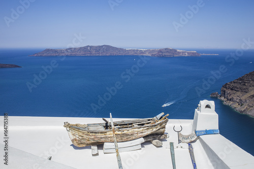 Barcos en la Isla de Santorini