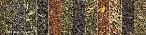 variety of black, green, red and herbal tea banner