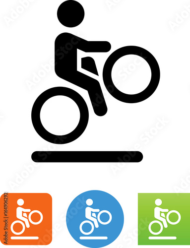Bicycle Wheelie Icon - Illustration