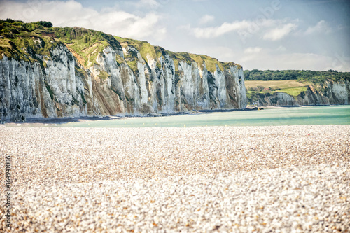 Dieppe, Beach and cliff in Dieppe area. Normandy, France