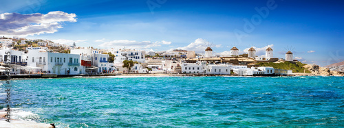 Die Windmühlen von Mykonos, Kykladen, Griechenland