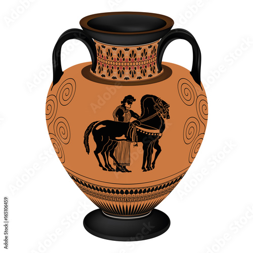 Vector Greek vase.