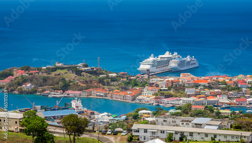 View of St. George City from the Fort Frederick's, Grenada