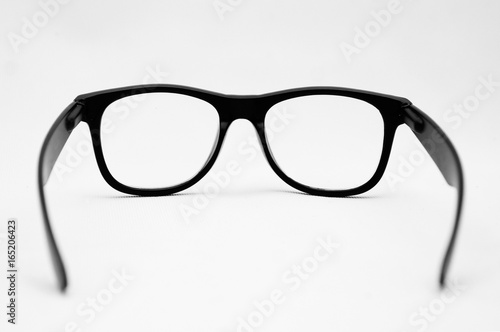Black Eye Glasses Isolated On Over White Background
